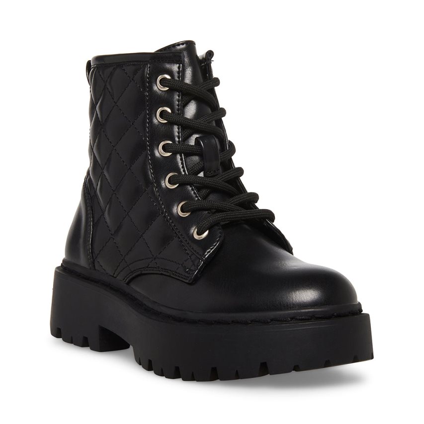 Black Steve Madden Jrockk Kids' Ankle Boots | PH 6104CGD